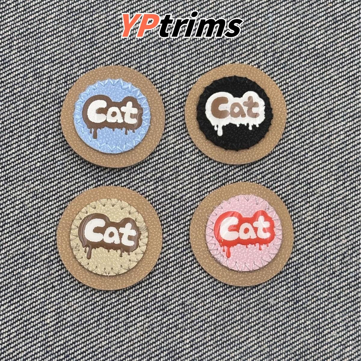 custom pink round embroidered patch for kids clothing & hats – woven label factory