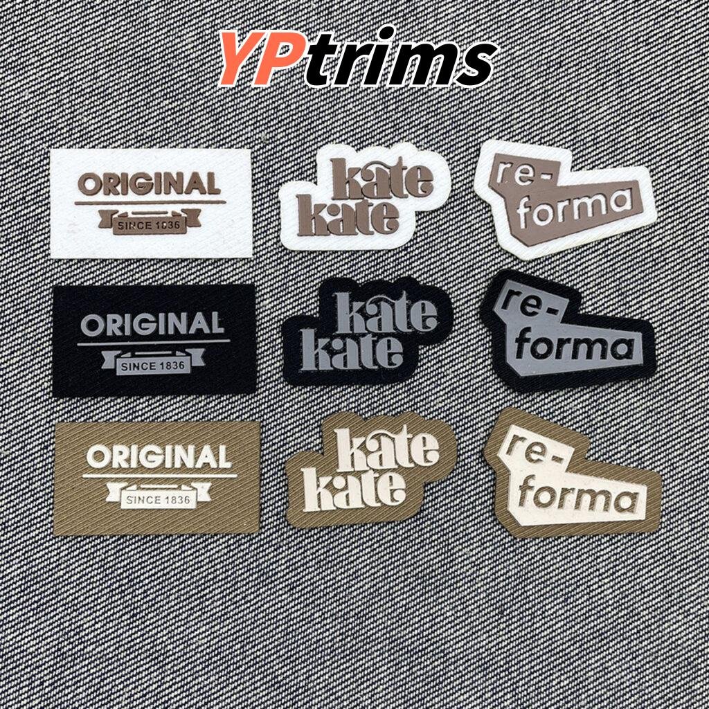 custom 3d silicone english letter patch for clothing, hats & bags – trim label factory