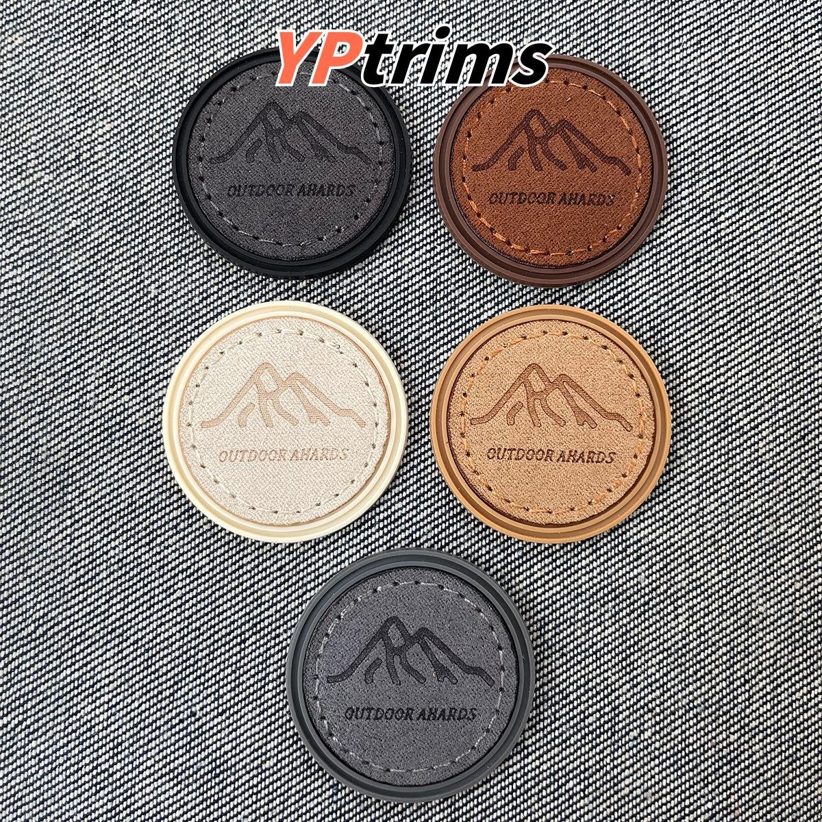 custom pvc drip logo silicone patch for shoes, hats & clothing | mountain design fabric label factory