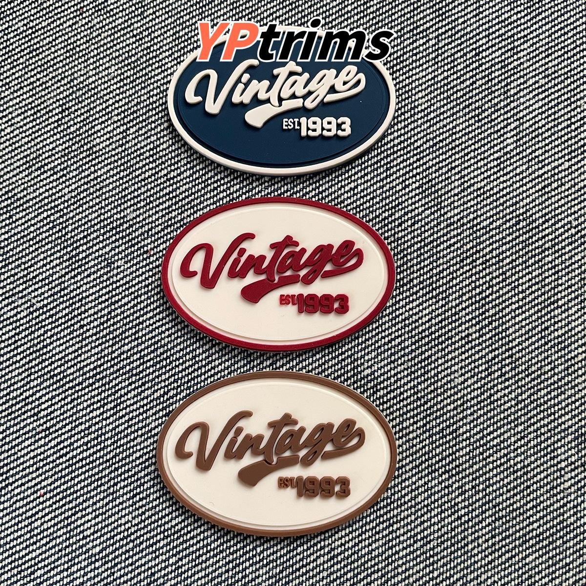 wholesale oval silicone pvc badge with drip logo design – apparel patches & labels factory