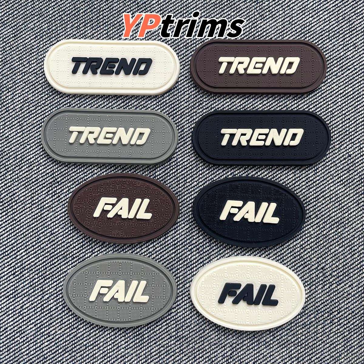 wholesale oval rubber pvc logo patch for streetwear, jackets & accessories | clothing trim supplier