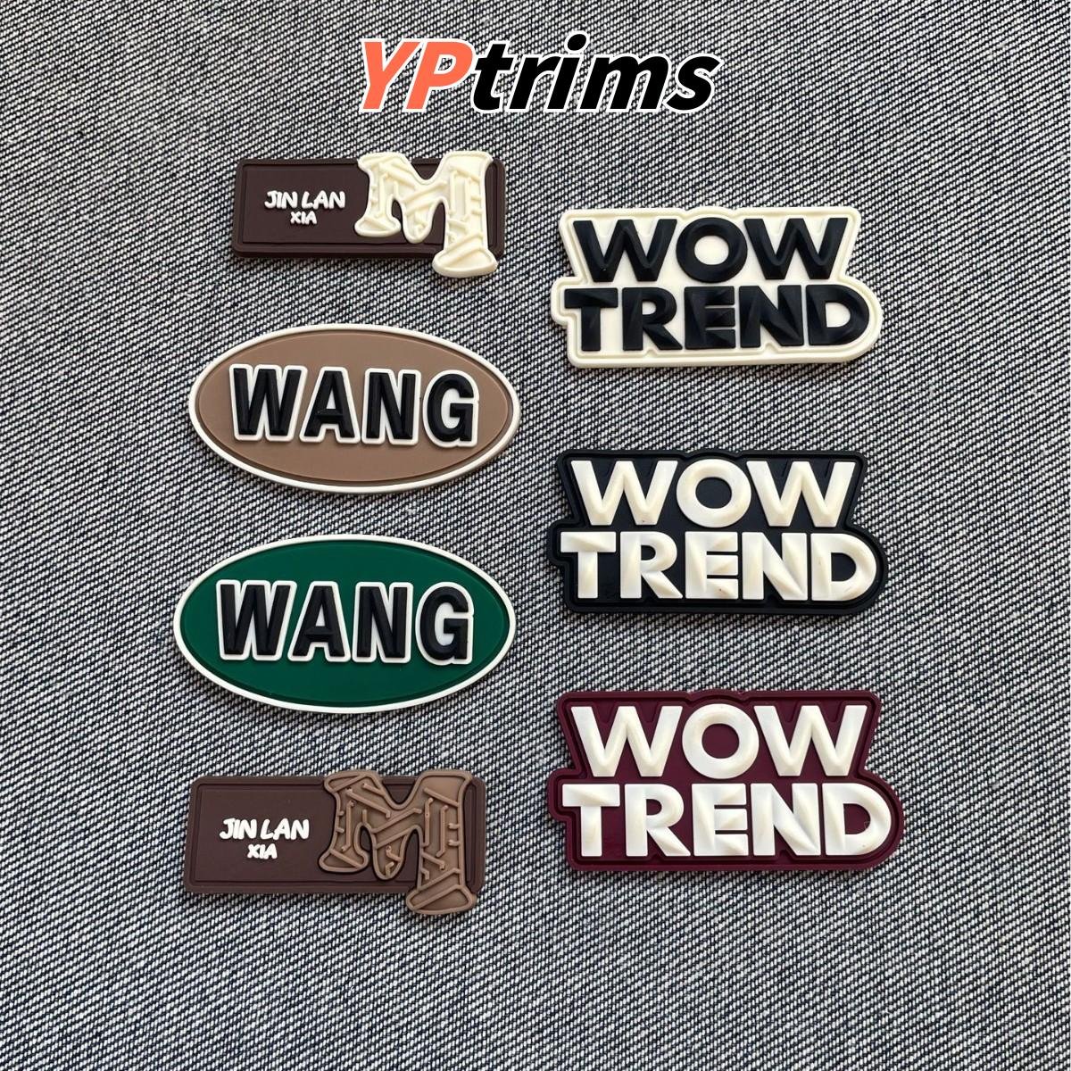custom pvc drip letter m silicone patch for shoes, hats & clothing | trim factory