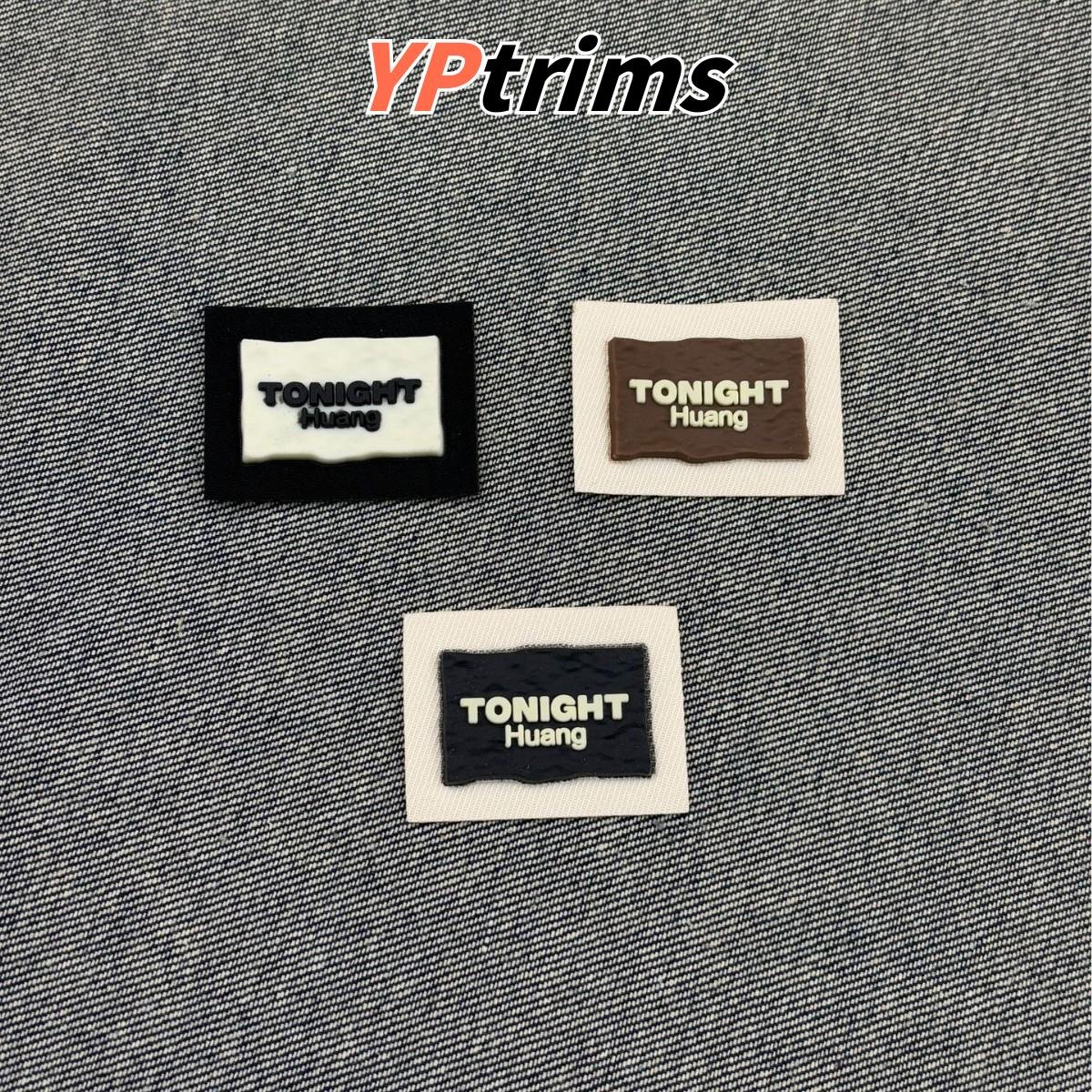 custom irregular drip-mold pu leather patch with rivet stitching – hat & garment label factory