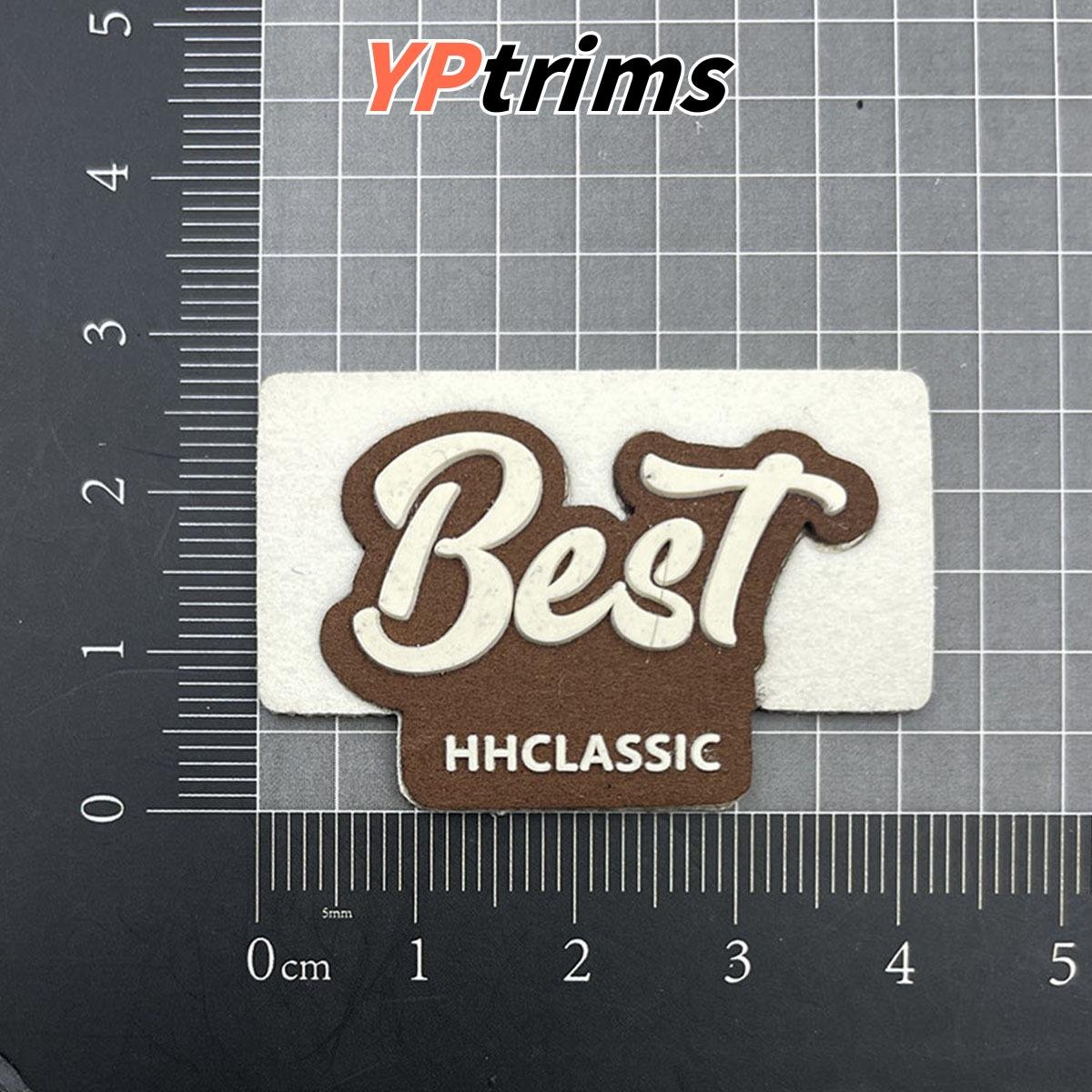 custom woven damask drop-plastic pvc patch round embroidered logo for kids streetwear backpacks wholesaler