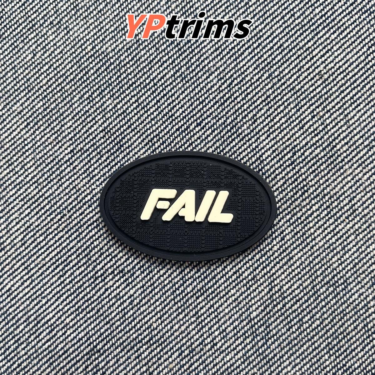 wholesale oval rubber pvc logo patch for streetwear, jackets & accessories | clothing trim supplier