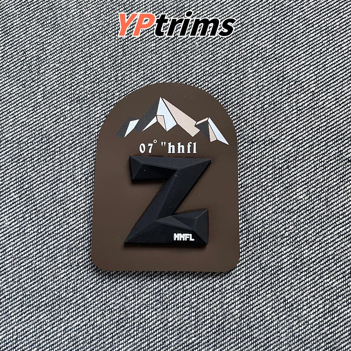 custom 3d letter z mountain leather patch – sew-on hat & clothing label factory