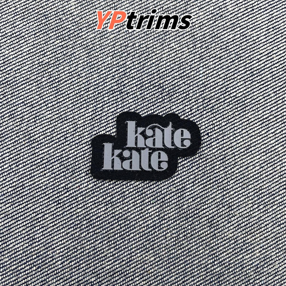 custom 3d silicone english letter patch for clothing, hats & bags – trim label factory
