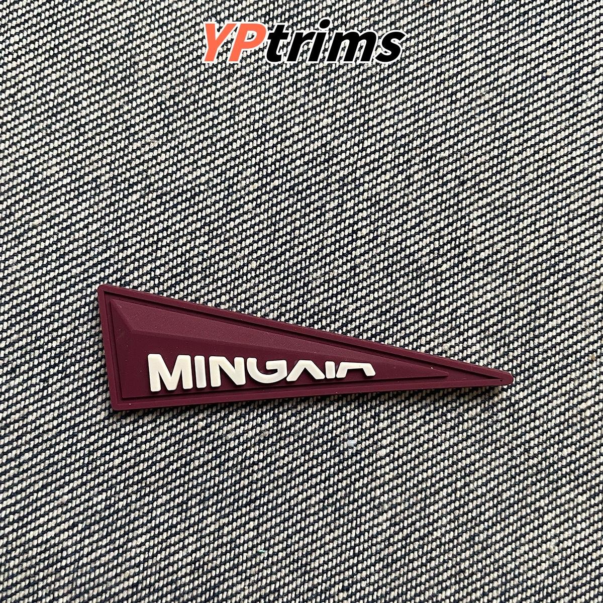 custom pvc drip silicone triangle logo patches for shoes & hats – fashion accessories factory
