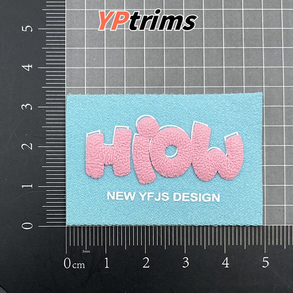 custom triangle leather patch woven label pvc drop-plastic badge for kidswear & backpacks factory