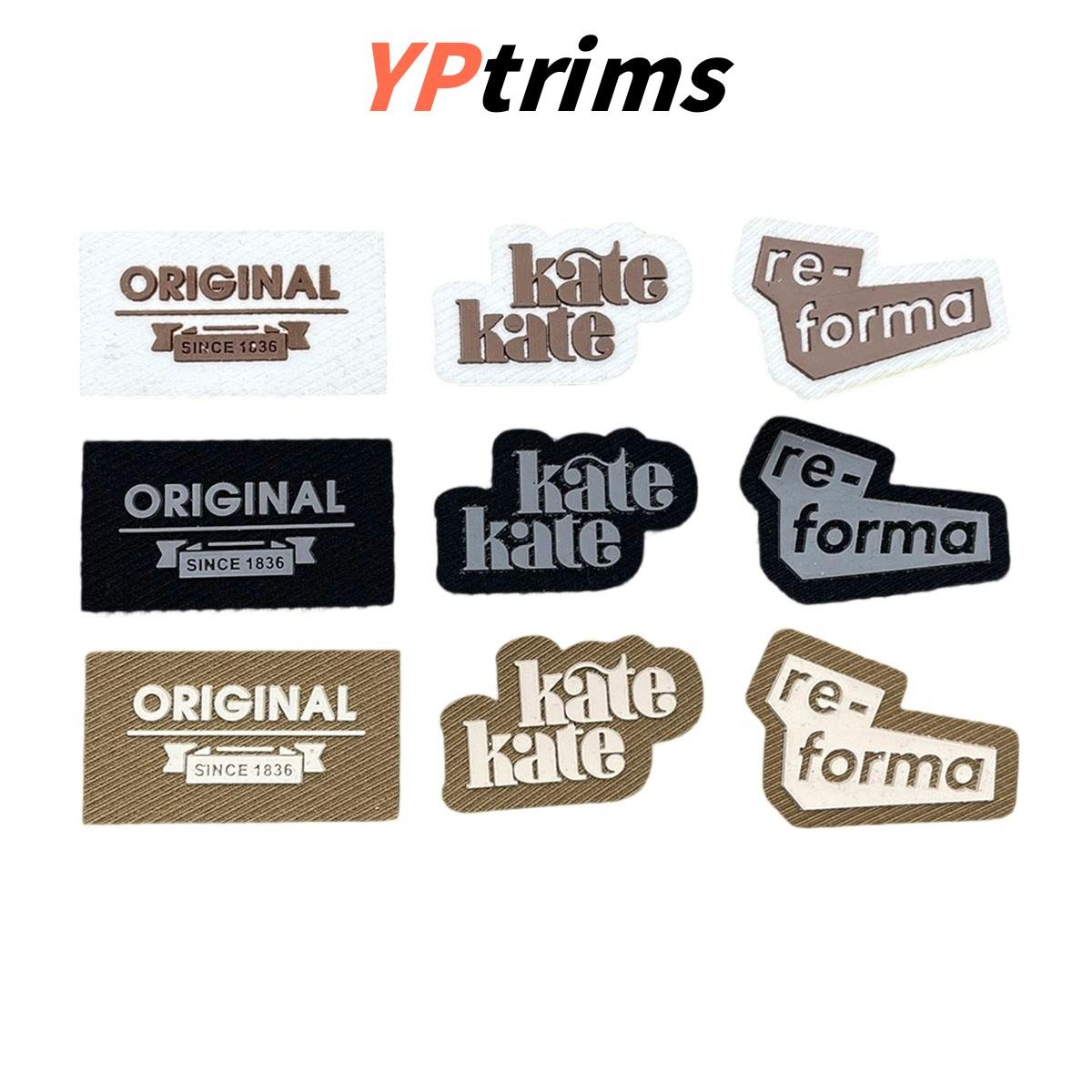 custom 3d silicone english letter patch for clothing, hats & bags – trim label factory