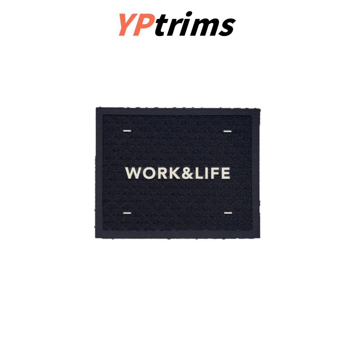 wholesale minimalist square pu leather label with embossed silicone font – backpack & clothing supplier