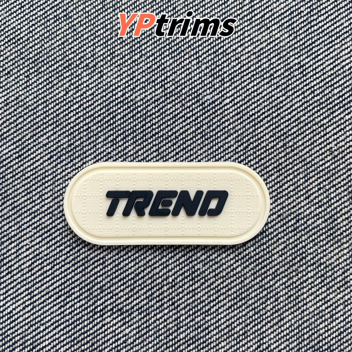 wholesale oval rubber pvc logo patch for streetwear, jackets & accessories | clothing trim supplier