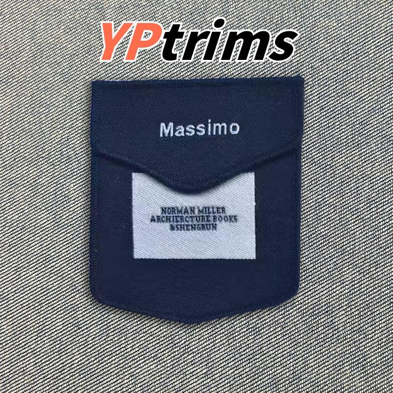 custom number & letter pocket fabric label – streetwear clothing patch for menswear | factory