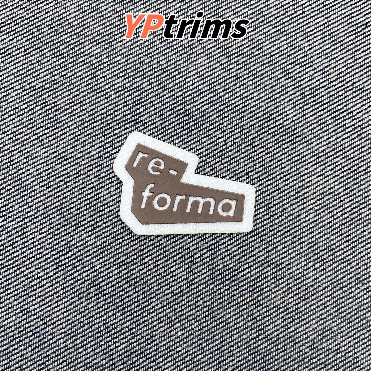 custom 3d silicone english letter patch for clothing, hats & bags – trim label factory