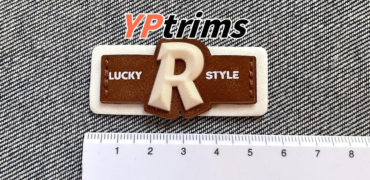 custom 3d letter r leather patches for hats, shoes & menswear – manufacturer