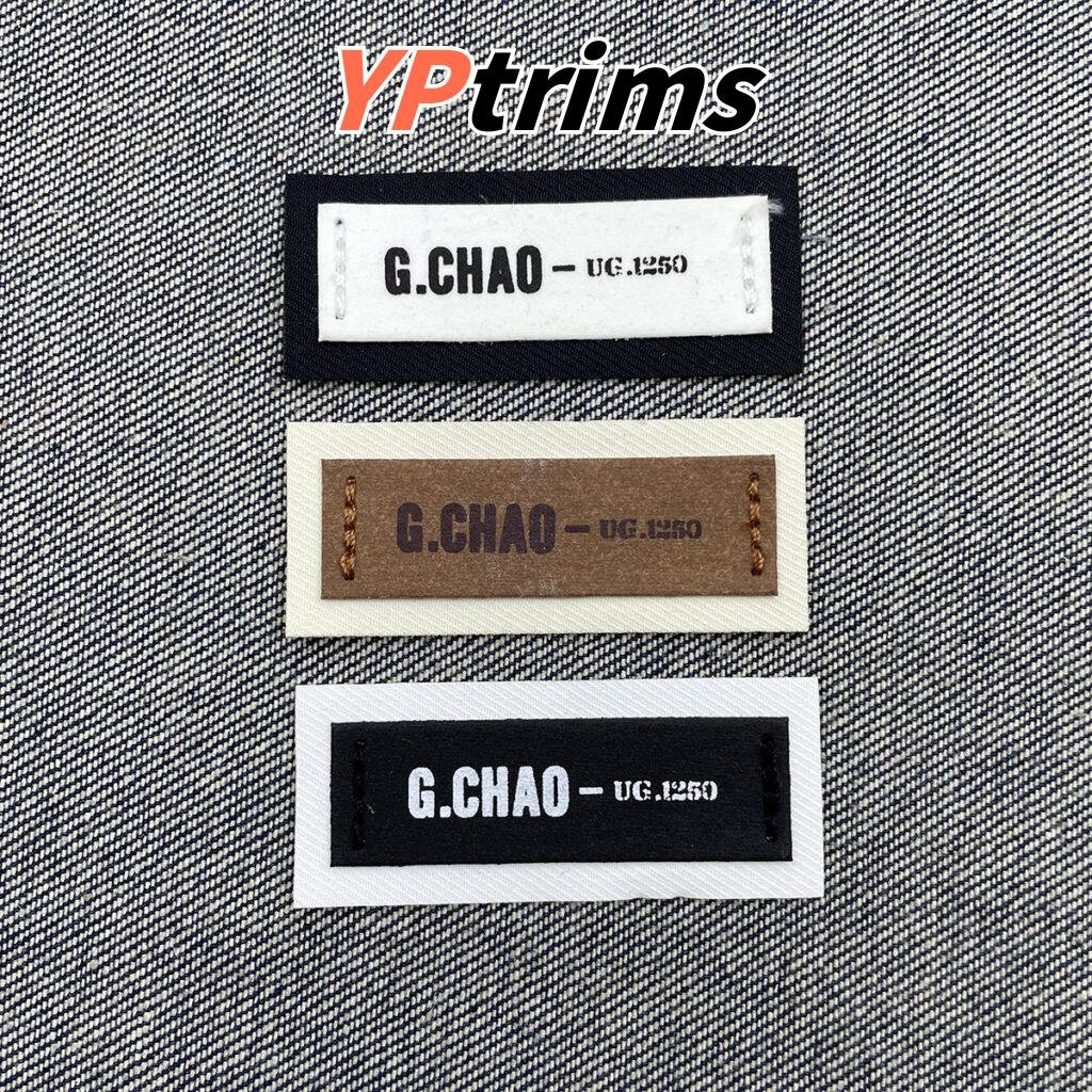 custom rectangle english double-layer leather patch for streetwear, pets & backpacks | manufacturer