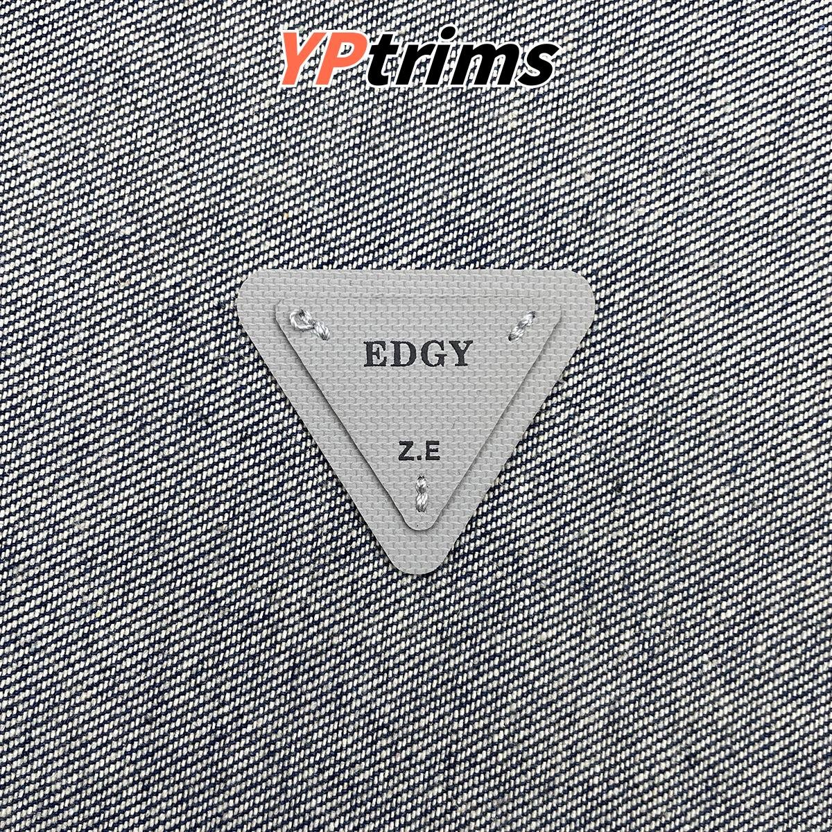custom triangle double-layer fabric label – minimalist streetwear patch factory