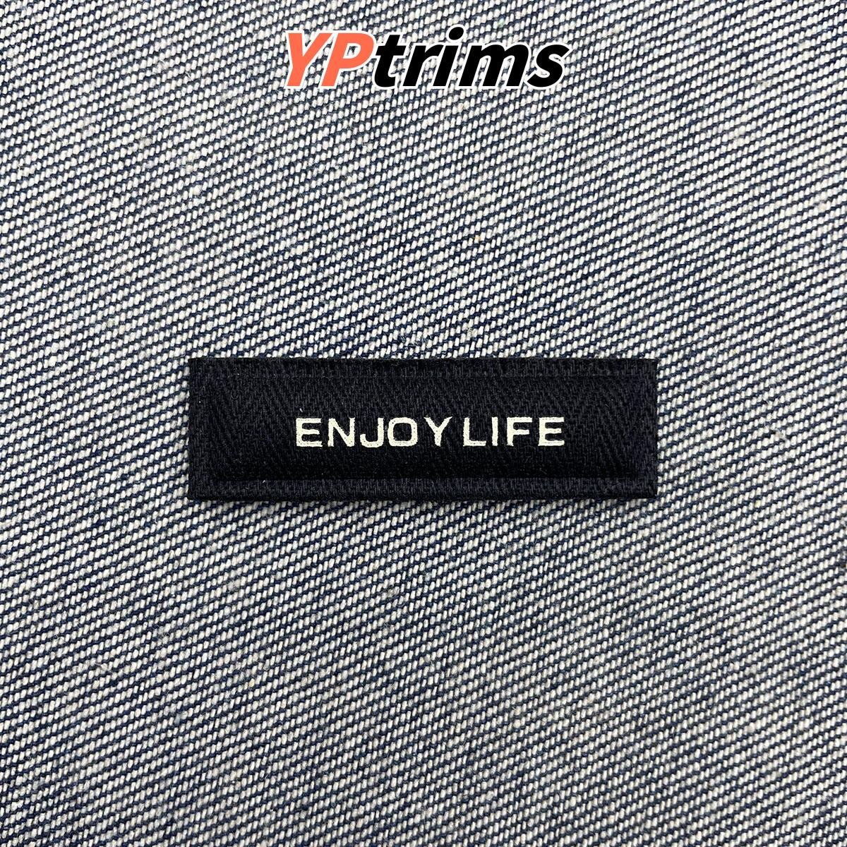 custom black and white square puffy raised label for backpacks, menswear & pet apparel | garment accessories factory