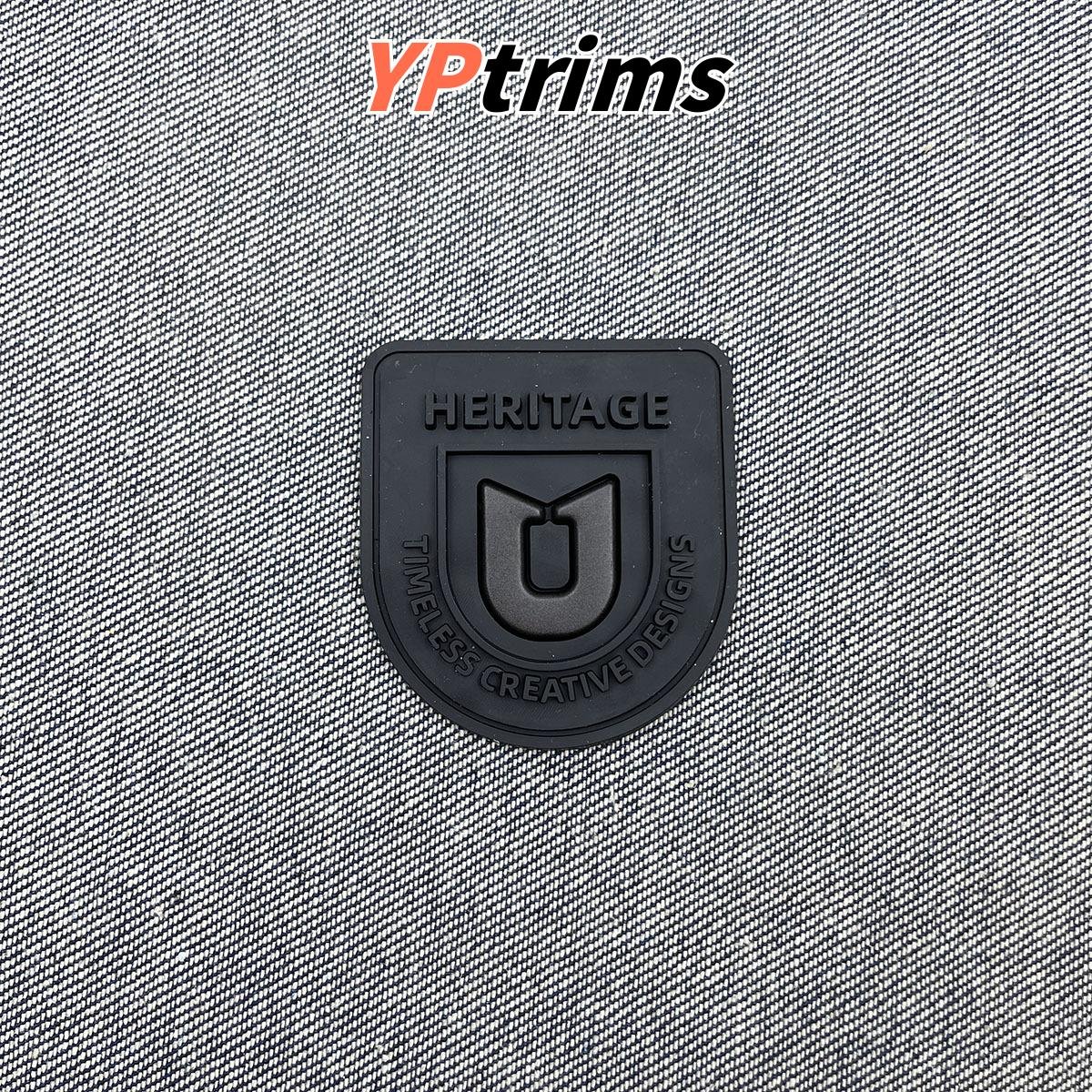 custom pvc metal drip molding shield patch for jackets & backpacks | factory