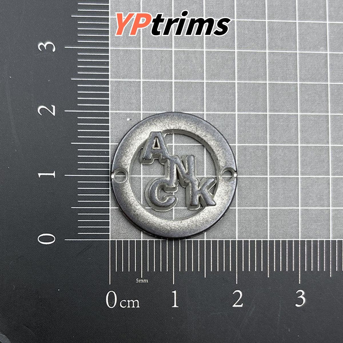 custom circular ring five-metal hand-sewn iron badge for trendy pet packs and garments - style accessory factory
