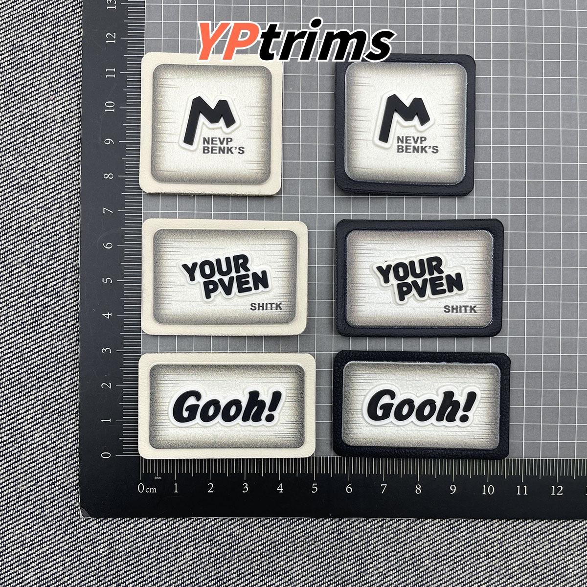 custom vintage distressed letter m square badge for trendy backpacks and pet clothing - accessory factory