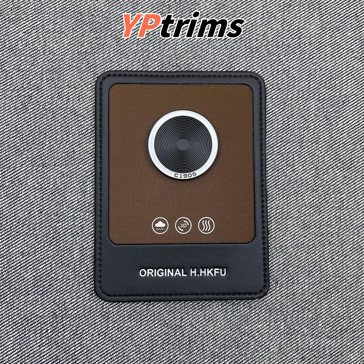 wholesale oversized leather badge for trendy puffer outerwear and male bag accents