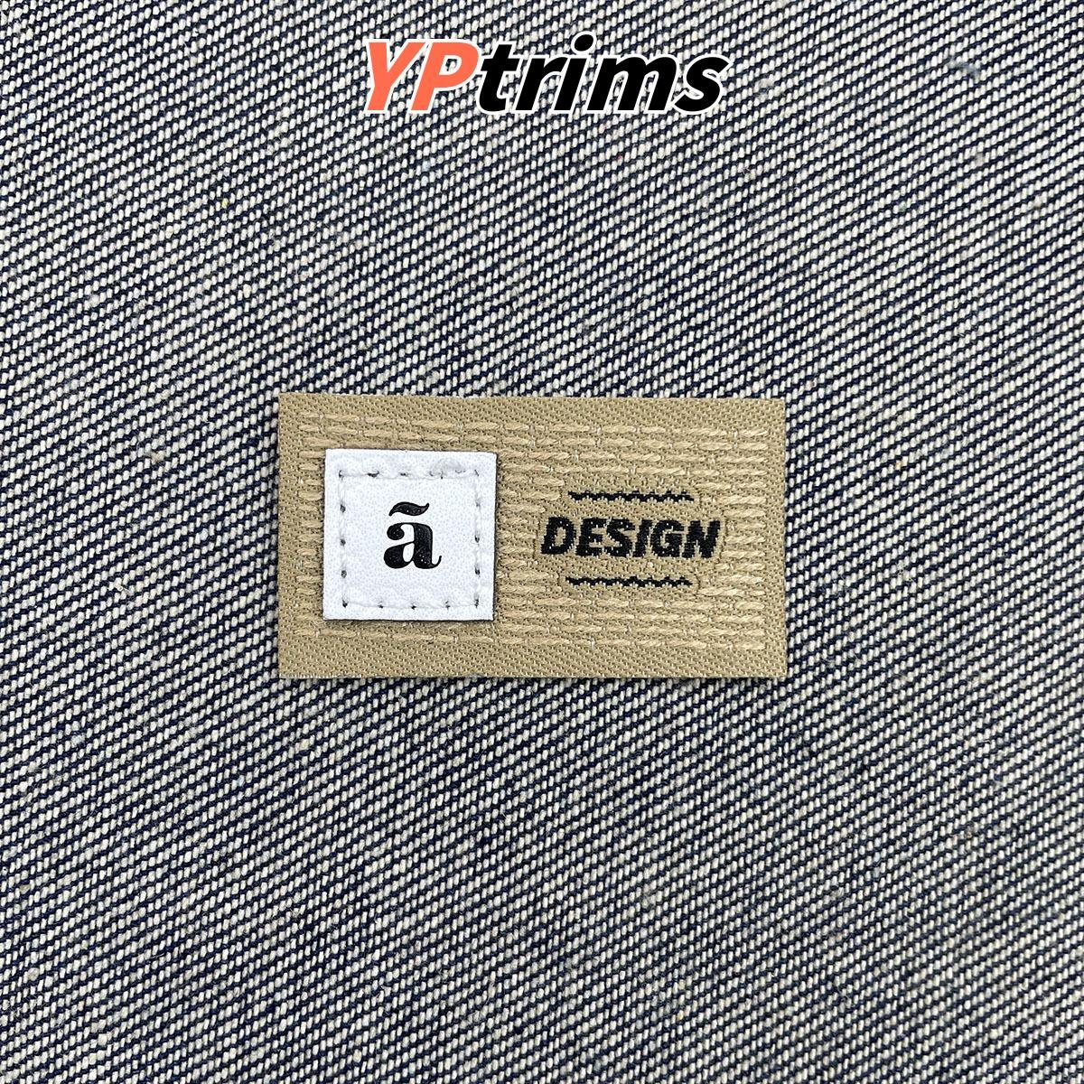 custom rectangular double-layer lowercase a leather label on fabric base - trendy apparel trim factory custom rectangular double-layer lowercase a leather label on fabric base - trendy apparel trim factory