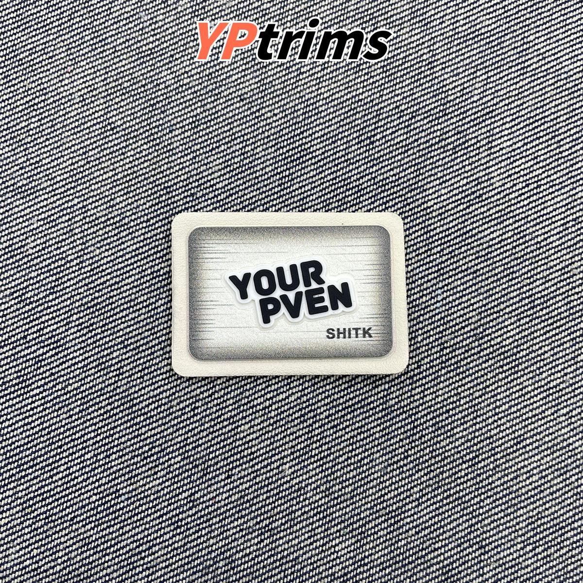 custom vintage distressed letter m square badge for trendy backpacks and pet clothing - accessory factory