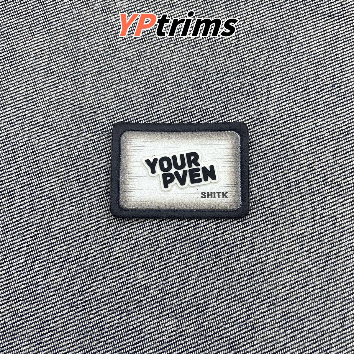 custom vintage distressed letter m square badge for trendy backpacks and pet clothing - accessory factory