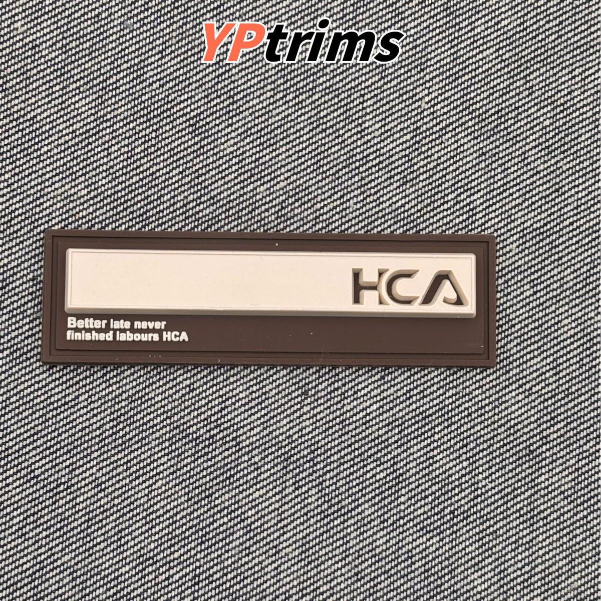 custom large rectangular silicone dripped pvc decorative trademark label for trendy pants and clothing
