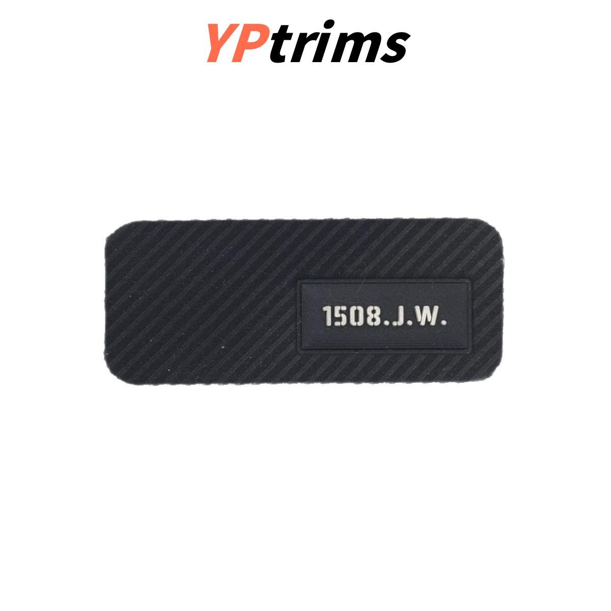 custom embossed twill pressed decorative leather letter label for trendy men's clothing pants
