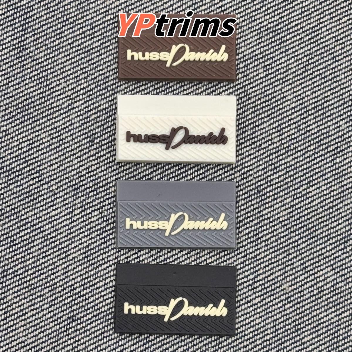 custom artistic letter pvc dripped soft silicone label for trendy men's bags and clothing accessories