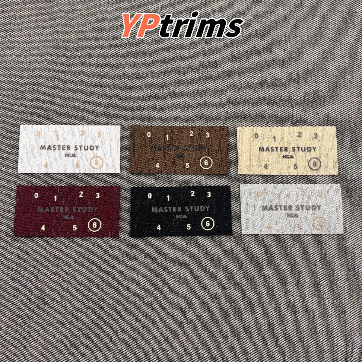 custom sewn distressed hole printed patch label for trendy clothes and shoes