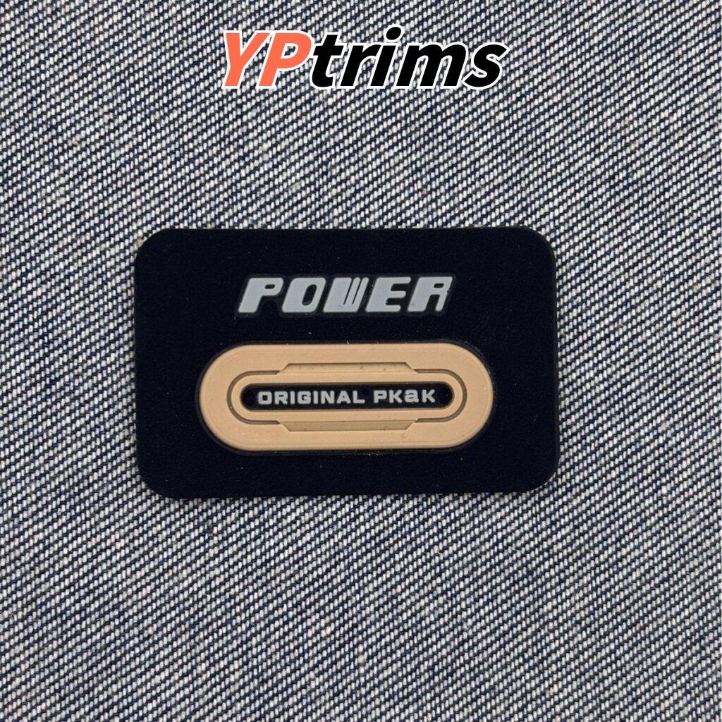 custom square silicone dripped pvc combination leather label with english for trendy men's shoes and pet bags