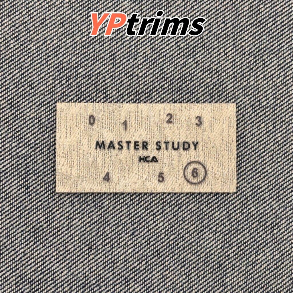 custom sewn distressed hole printed patch label for trendy clothes and shoes