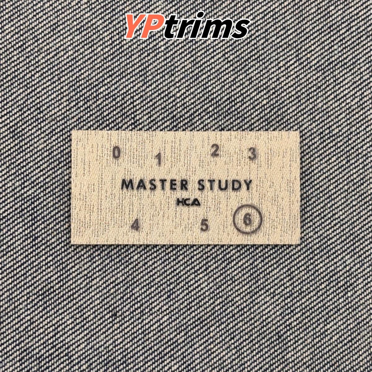 custom sewn distressed hole printed patch label for trendy clothes and shoes