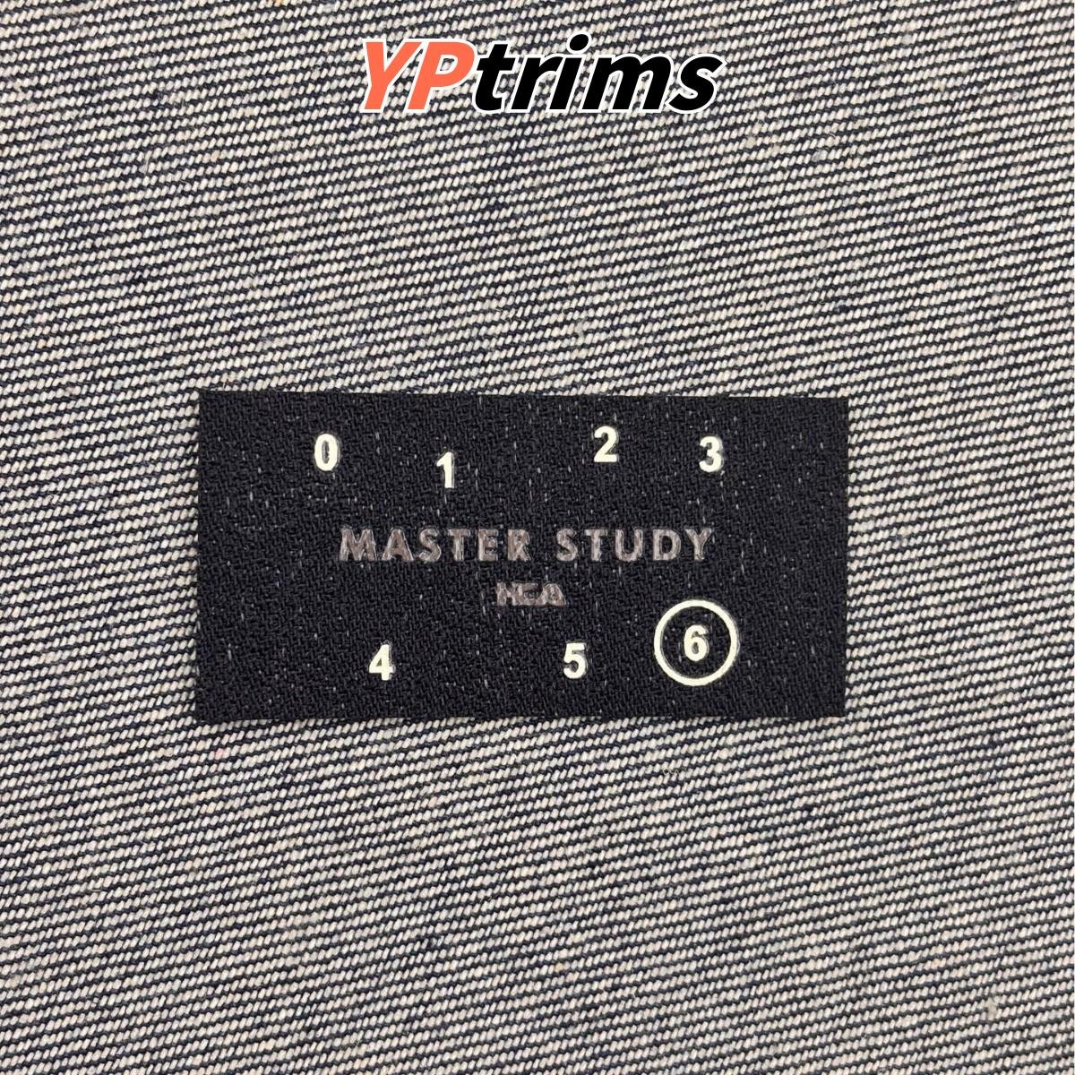 custom sewn distressed hole printed patch label for trendy clothes and shoes