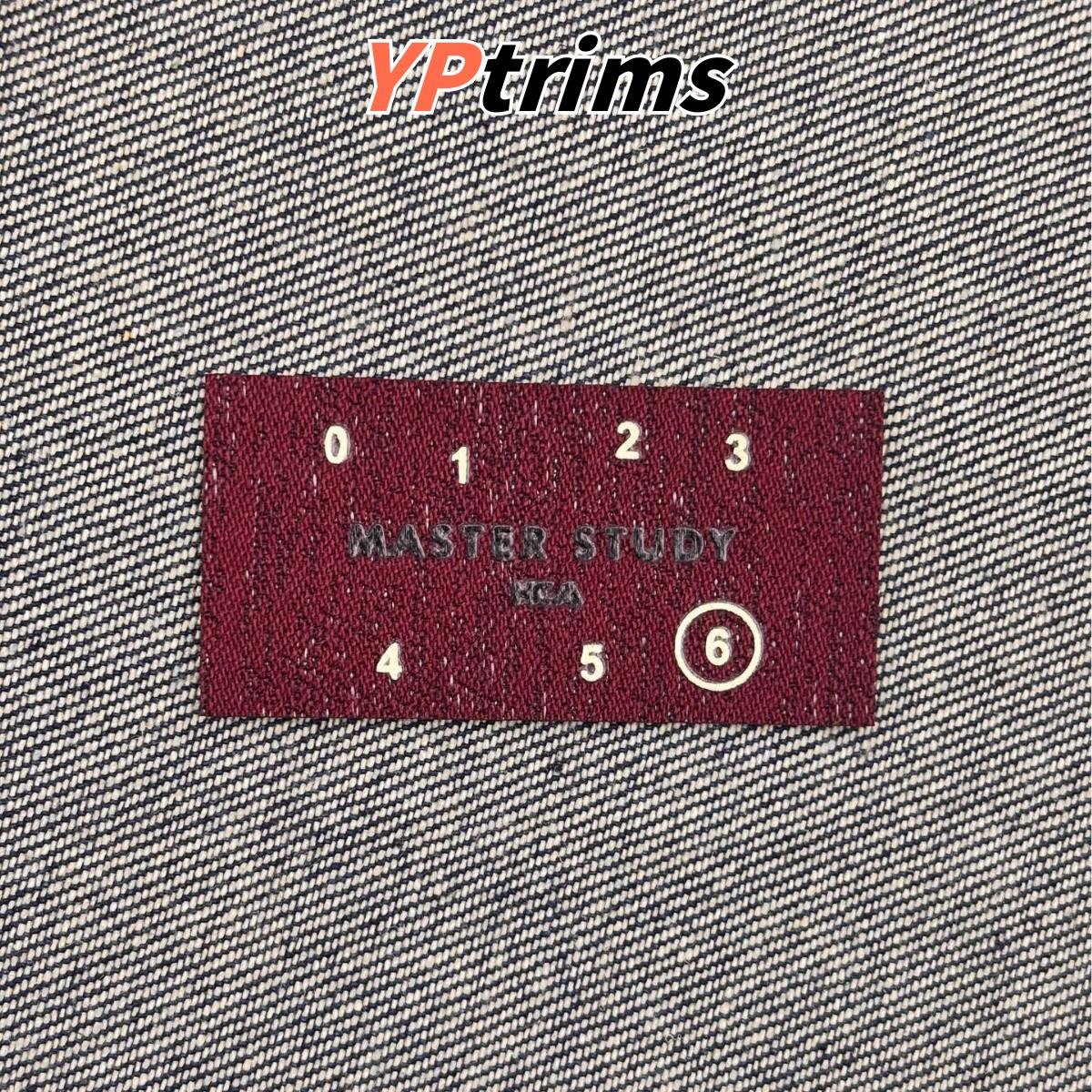 custom sewn distressed hole printed patch label for trendy clothes and shoes