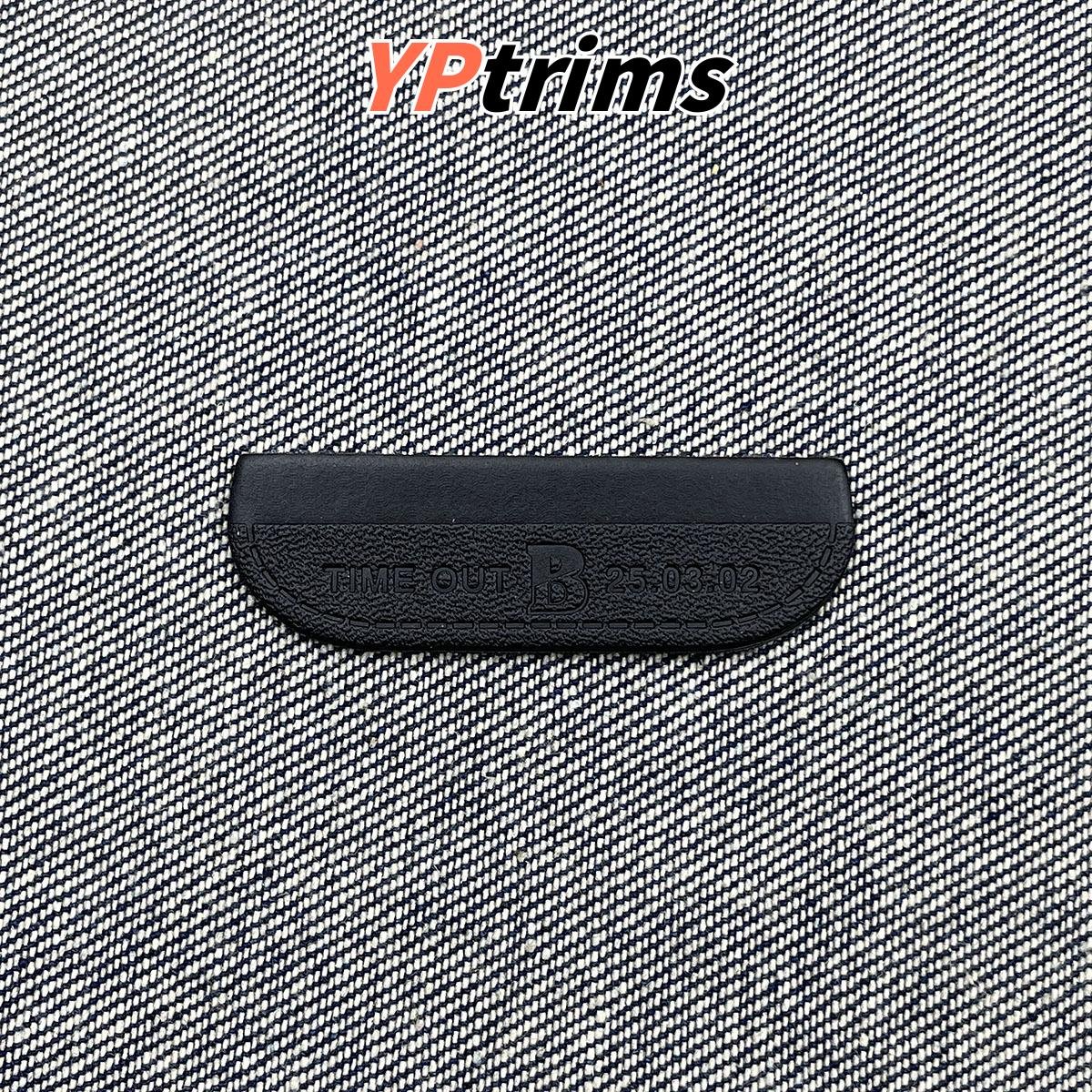 wholesale trendy letter clip faux leather badge for fashion male apparel accessories